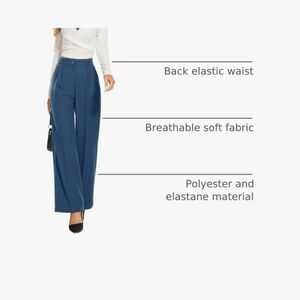 Amazon Deep Muted Blue Wide-Leg Trousers